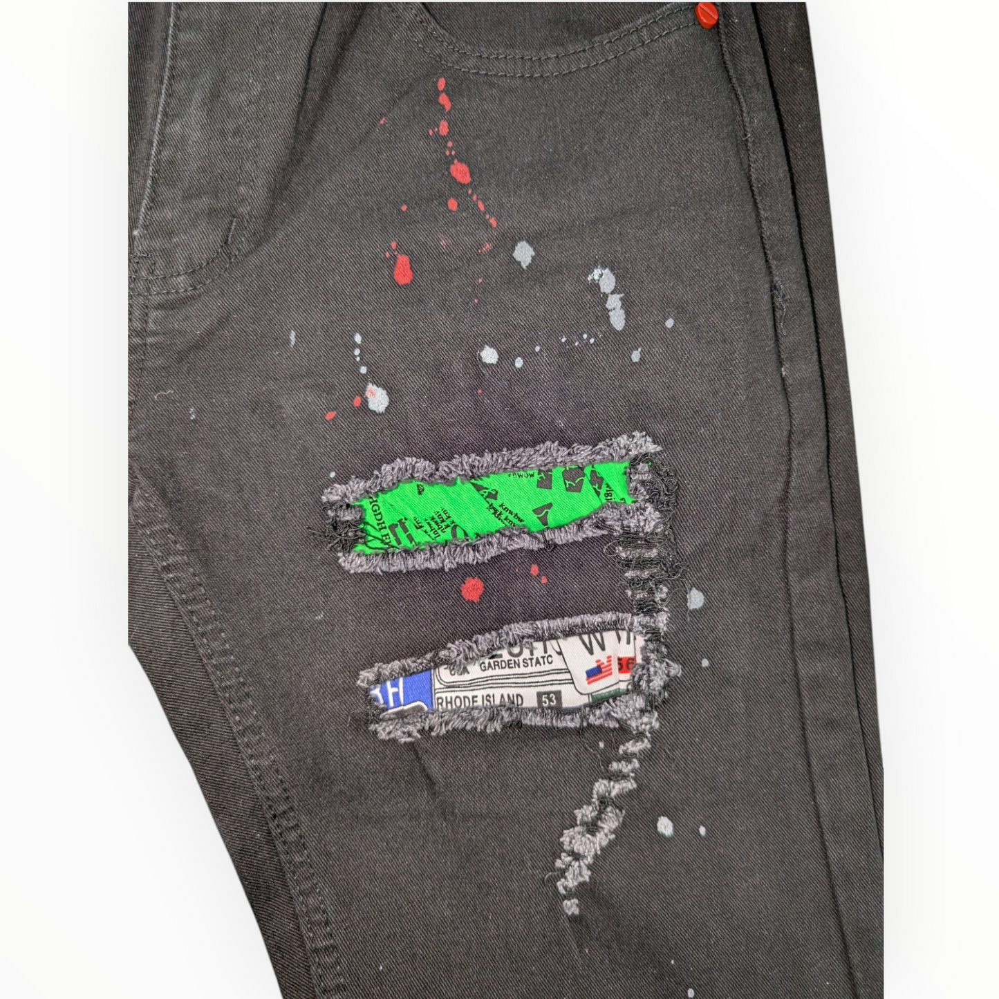 Chop Shop Tear Jeans-Blk
