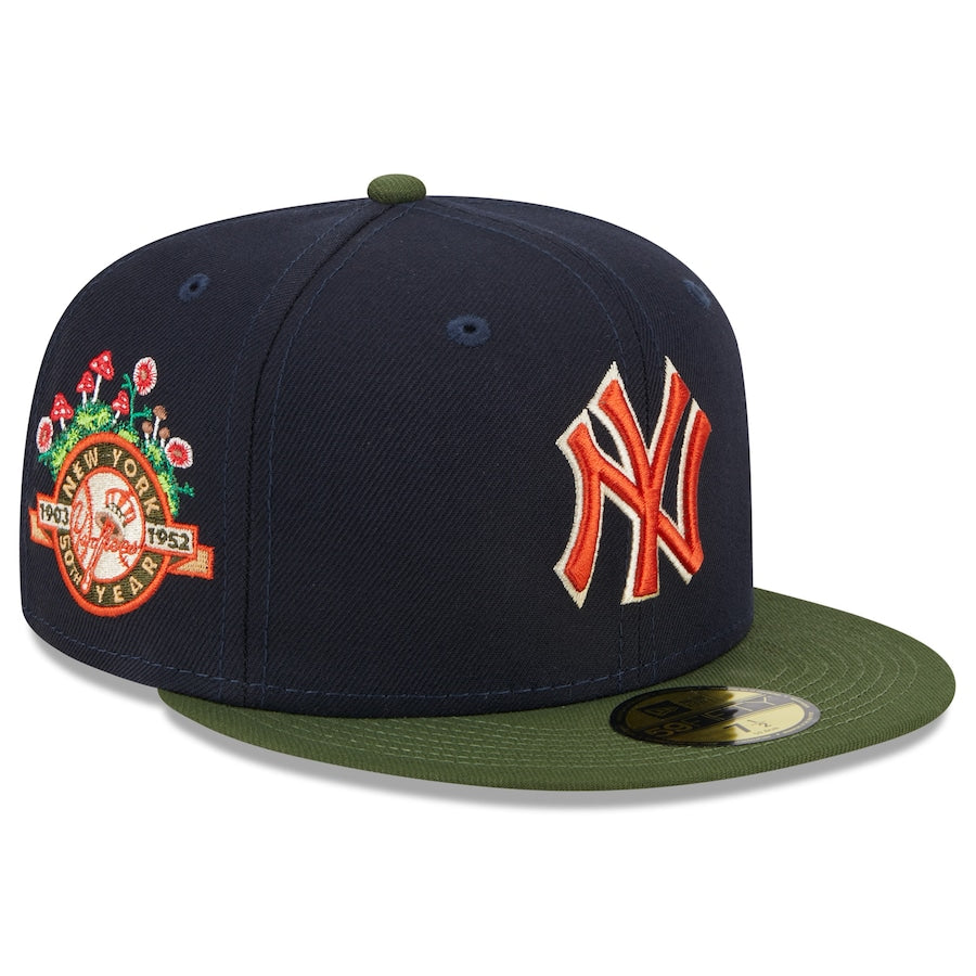 Men's New York Yankees New Era Navy Sprouted 59FIFTY Fitted Hat