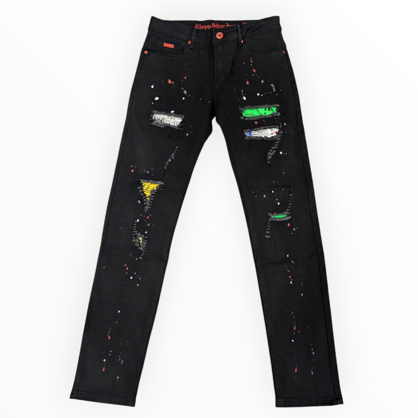 Chop Shop Tear Jeans-Blk